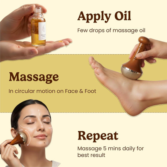 Kansa Vatki Wand-Ideal for Foot and body Massage