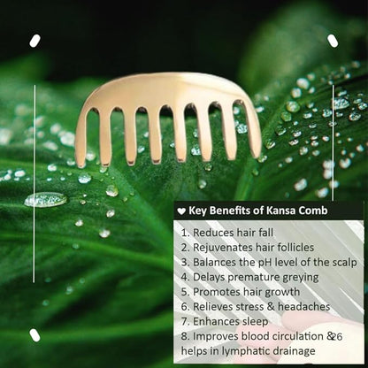 Kansa Comb |Ayurvedic Scalp Massage For Healthy Hair